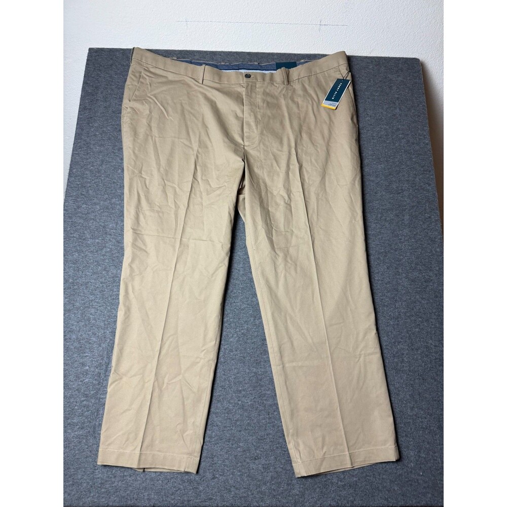 Perry Ellis Anywhere Pants Mens Sz 48X30 Big and Tall Stretch Fit Elmwood Chinos